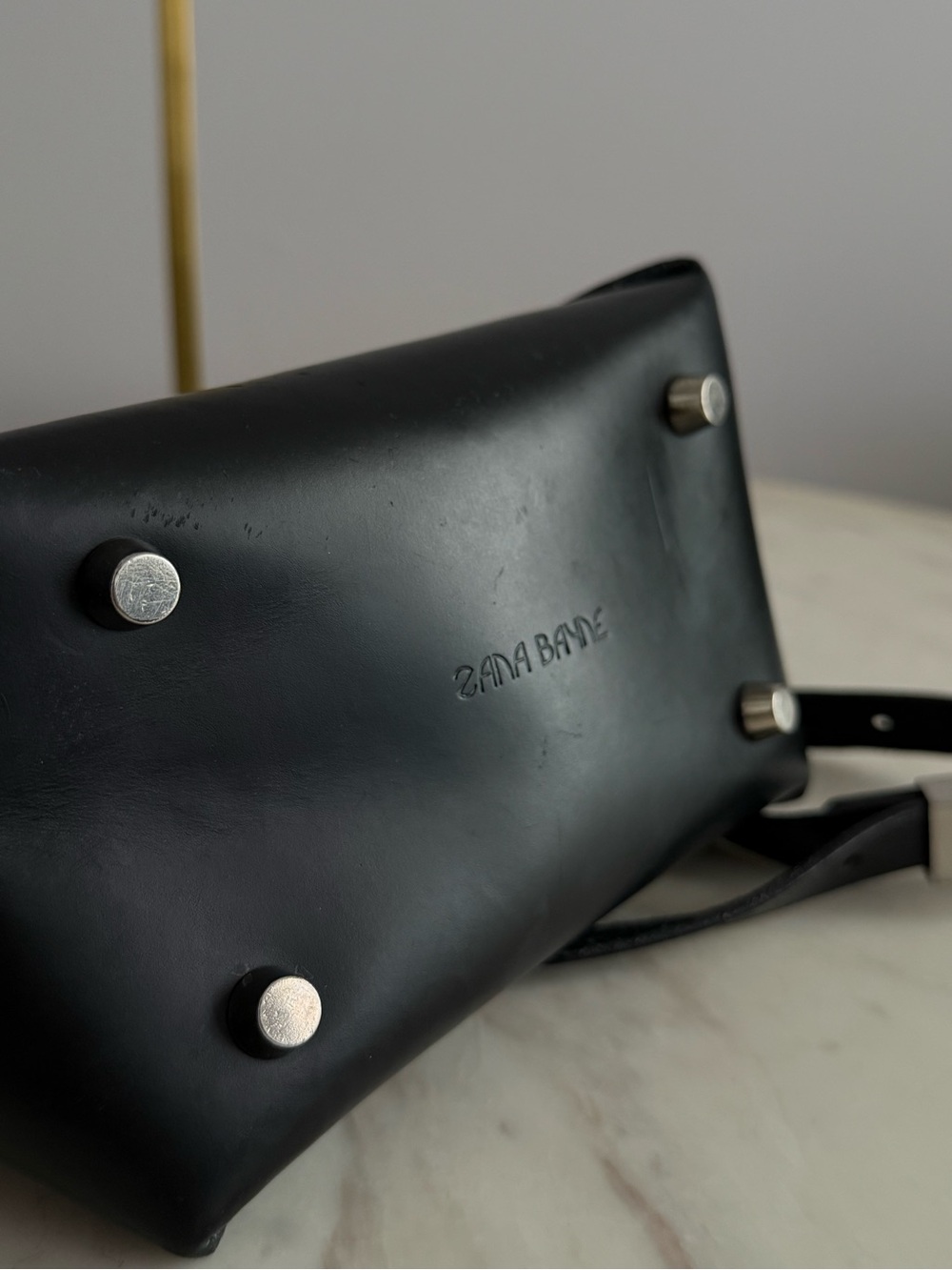 Zana Bayne Mini Pentagram Leather Handbag With Silver Hardware Sexy Statement OS - Picture 10 of 11
